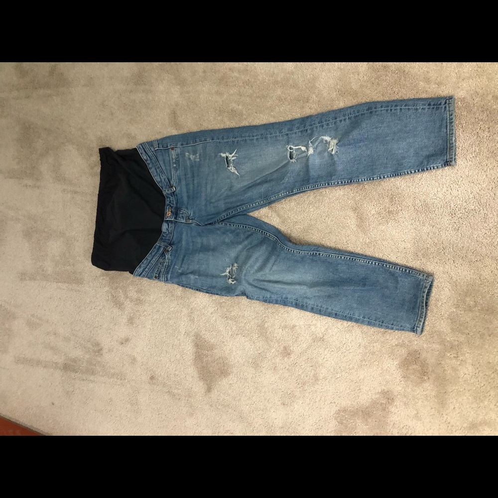 Maternity ripped jeans